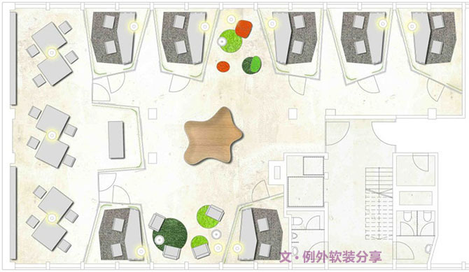 蘇黎世創(chuàng)意設計辦公室，工作再忙也來勁-別墅設計_軟裝設計_室內(nèi)設計_豪宅設計-深圳例外軟裝設計公司